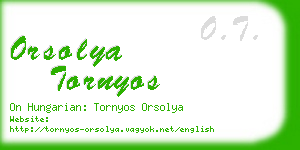 orsolya tornyos business card